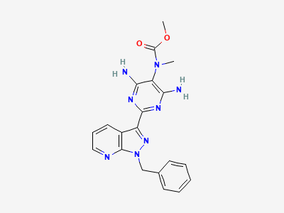 Methyl [4,6-diamino-2-(1-benzyl-1H-pyrazolo[3,4-b]pyridin-3-yl)pyrimidin-5-yl](methyl)carbamate Structure