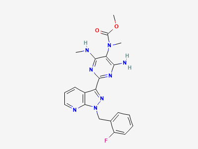 Methyl [4-amino-2-[1-[(2-fluorophenyl)methyl]-1H-pyrazolo[3,4-b]pyridin-3-yl]-6-(methylamino)pyrimidin-5-yl](methyl)carbamate Structure