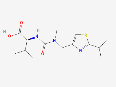 (2S)-3-methyl-2-[[methyl[[2-(1-methylethyl)thiazol-4-yl]methyl]carbamoyl]amino]butanoic acid Structure