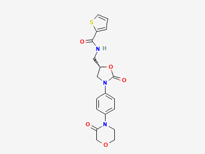 N-[[(5S)-2-oxo-3-[4-(3-oxomorpholin-4-yl)phenyl]-1,3-oxazolidin-5-yl]methyl]thiophene-2-carboxamide Structure