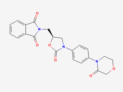 2-[[(5S)-2-oxo-3-[4-(3-oxomorpholin-4-yl)phenyl]-1,3-oxazolidin-5-yl]methyl]-2H-isoindole-1,3-dione Structure