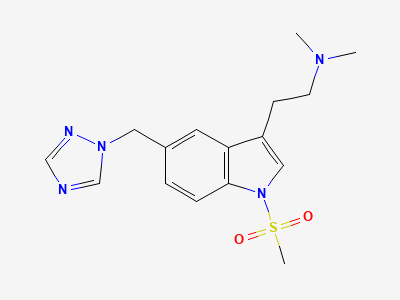 N,N-dimethyl-2-[1-(methylsulfonyl)-5-(1H-1,2,4-triazol-1-ylmethyl)-1H-indol-3-yl]ethanamine Structure