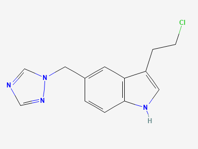 3-(2-chloroethyl)-5-(1H-1,2,4-triazol-1-ylmethyl)-1H-indole Structure