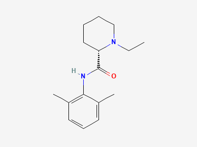 (-)-(2S)-N-(2,6-dimethylphenyl)-1-ethylpiperidine-2-carboxamide Structure
