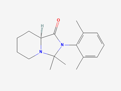 (8aS)-2-(2,6-dimethylphenyl)-3,3-dimethylhexahydroimidazo[1,5-a]pyridin-1(5H)-one (acetone adduct) Structure