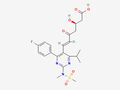 (3R,6E)-7-[4-(4-fluorophenyl)-2-(N-methylmethanesulfonamido)-6-(propan-2-yl)pyrimidin-5-yl]-3-hydroxy-5-oxohept-6-enoic acid Structure