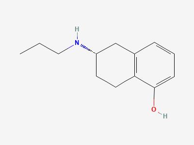(6S)-6-(propylamino)-5,6,7,8-tetrahydronaphthalen-1-ol (desthienylethyl rotigotine) Structure