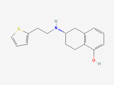 (6S)-6-[[2-(thiophen-2-yl)ethyl]amino]-5,6,7,8-tetrahydronaphthalen-1-ol (despropyl rotigotine) Structure