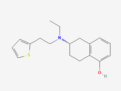 (6S)-6-[ethyl[2-(thiophen-2-yl)ethyl]amino]-5,6,7,8-tetrahydronaphthalen-1-ol (ethyl rotigotine) Structure