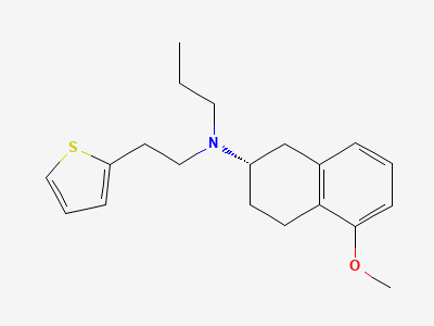 (2S)-5-methoxy-N-propyl-N-[2-(thiophen-2-yl)ethyl]-1,2,3,4-tetrahydronaphthalen-2-amine (methoxy rotigotine) Structure