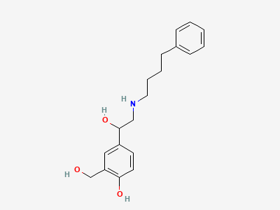 (1RS)-1-[4-hydroxy-3-(hydroxymethyl)phenyl]-2-[(4-phenylbutyl)amino]ethanol Structure