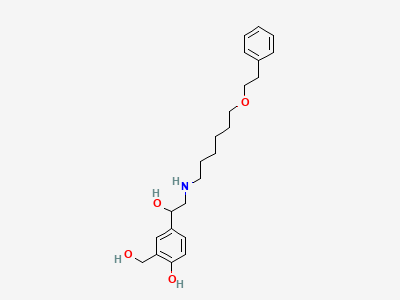 (1RS)-1-[4-hydroxy-3-(hydroxymethyl)phenyl]-2-[[6-(2-phenylethoxy)hexyl]amino]ethanol Structure