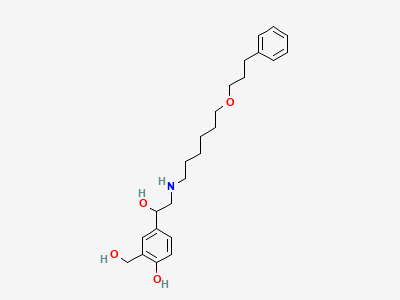 (1RS)-1-[4-hydroxy-3-(hydroxymethyl)phenyl]-2-[[6-(3-phenylpropoxy)hexyl]amino]ethanol Structure