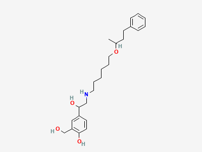 1-[4-hydroxy-3-(hydroxymethyl)phenyl]-2-[[6-(1-methyl-3-phenylpropoxy)hexyl]amino]ethanol Structure