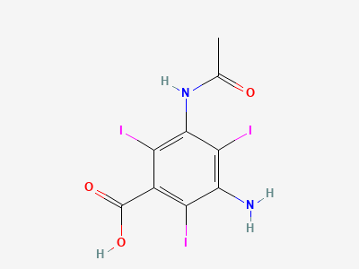 3-acetylamino-5-amino-2,4,6-tri-iodobenzoic acid Structure
