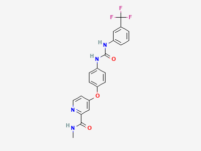 N-methyl-4-[4-[[[3-(trifluoromethyl)phenyl]carbamoyl]-amino]phenoxy]pyridine-2-carboxamide Structure