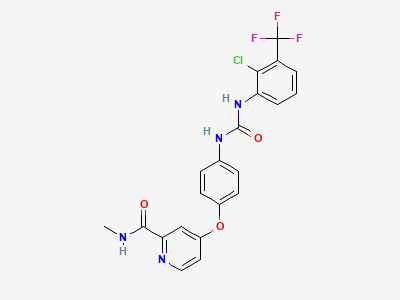 4-[4-[[[2-chloro-3-(trifluoromethyl)phenyl]carbamoyl]-amino]phenoxy]-N-methylpyridine-2-carboxamide Structure