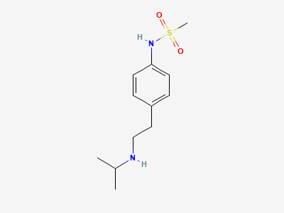 N-[4-[2-[(propan-2-yl)amino]ethyl]phenyl]methanesulfonamide Structure