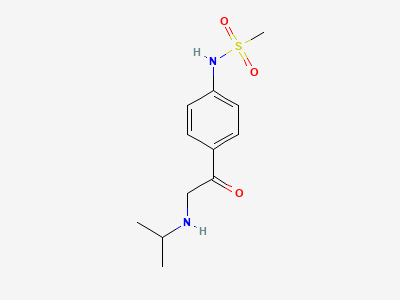 N-[4-[[(propan-2-yl)amino]acetyl]phenyl]methanesulfonamide Structure