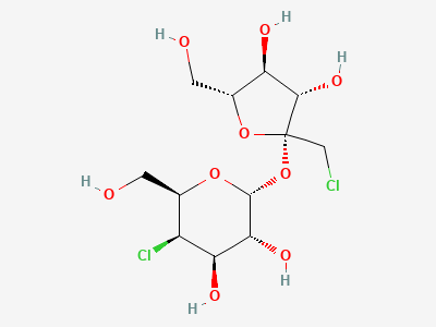 1-chloro-1-deoxy-β-D-fructofuranosyl 4-chloro-4-deoxy-α-D-galactopyranoside (1',4-dichloro-1',4-dideoxygalactosucrose) Structure