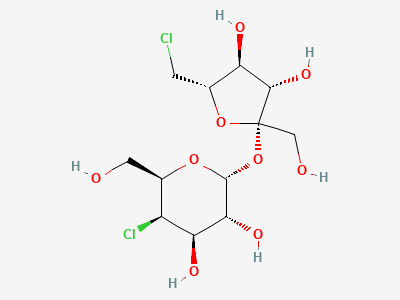 6-chloro-6-deoxy-β-D-fructofuranosyl 4-chloro-4-deoxy-α-D-galactopyranoside (4,6'-dichloro-4,6'-dideoxygalactosucrose) Structure
