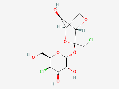 3,6-anhydro-1-chloro-1-deoxy-β-D-fructofuranosyl 4-chloro-4-deoxy-α-D-galactopyranoside (3',6'-anhydro-1',4-dichloro-1',4-dideoxygalactosucrose) Structure