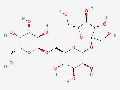 β-D-fructofuranosyl α-D-galactopyranosyl-(1→6)-α-D-glucopyranoside (raffinose) Structure