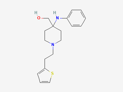 [4-(phenylamino)-1-[2-(thiophen-2-yl)ethyl]piperidin-4-yl]methanol Structure