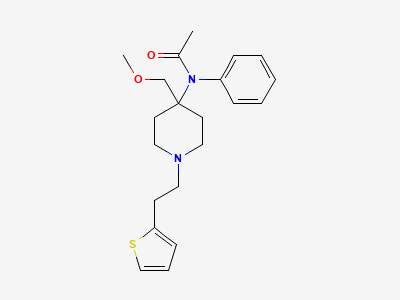 N-[4-(methoxymethyl)-1-[2-(thiophen-2-yl)ethyl]piperidin-4-yl]-N-phenylacetamide Structure