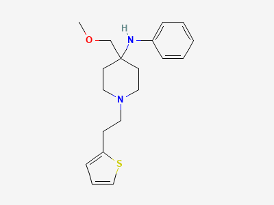 4-(methoxymethyl)-N-phenyl-1-[2-(thiophen-2-yl)ethyl]piperidin-4-amine Structure