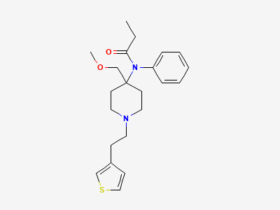 N-[4-(methoxymethyl)-1-[2-(thiophen-3-yl)ethyl]piperidin-4-yl]-N-phenylpropanamide Structure