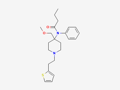 N-[4-(methoxymethyl)-1-[2-(thiophen-2-yl)ethyl]piperidin-4-yl]-N-phenylbutanamide Structure