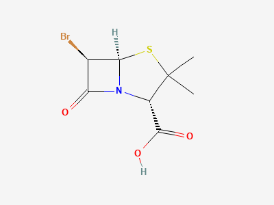 (2S,5R,6R)-6-bromo-3,3-dimethyl-7-oxo-4-thia-1-azabicyclo[3.2.0]heptane-2-carboxylic acid (6-bromopenicillanic acid) Structure