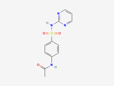 N-[4-(pyrimidin-2-ylsulfamoyl)phenyl]acetamide (acetylsulfadiazine) Structure