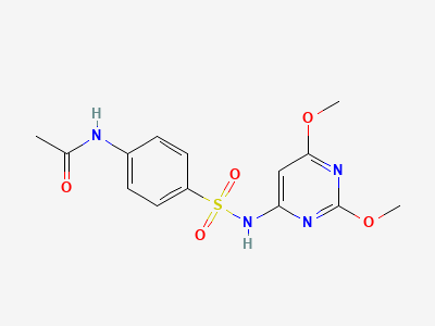 N-[4-[(2,6-dimethoxypyrimidin-4-yl)sulfamoyl]phenyl]-acetamide Structure