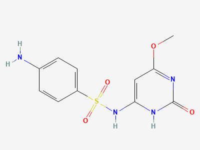 4-amino-N-(2-hydroxy-6-methoxypyrimidin-4-yl)benzene-1-sulfonamide Structure