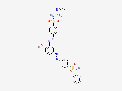 4,4'-[(4-hydroxy-1,3-phenylene)bis(diazenediyl)]bis[N-(pyridin-2-yl)benzenesulfonamide] Structure