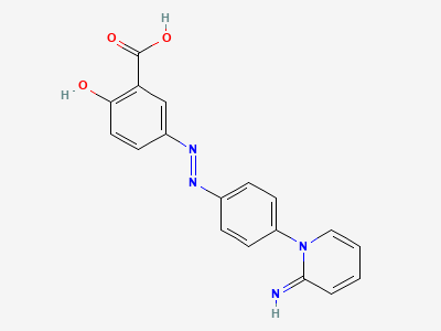 2-hydroxy-5-[2-[4-(2-iminopyridin-1(2H)-yl)phenyl]-diazenyl]benzoic acid Structure