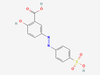 2-hydroxy-5-[2-(4-sulfophenyl)diazenyl]benzoic acid Structure
