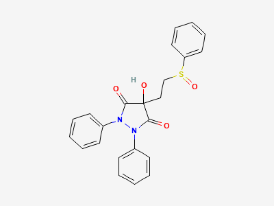 4-hydroxy-1,2-diphenyl-4-[2-(phenylsulfinyl)ethyl]-pyrazolidine-3,5-dione Structure