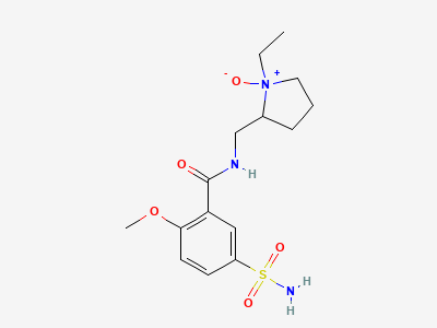 N-[[(2RS)-1-ethyl-1-oxidopyrrolidin-2-yl]methyl]-2-methoxy-5-sulfamoylbenzamide Structure