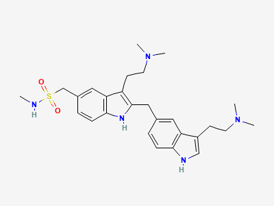 1-[3-[2-(dimethylamino)ethyl]-2-[[3-[2-(dimethylamino)-ethyl]-1H-indol-5-yl]methyl]-1H-indol-5-yl]-N-methylmethanesulfonamide Structure
