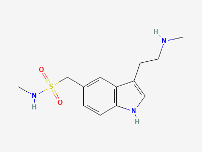 N-methyl-1-[3-[2-(methylamino)ethyl]-1H-indol-5-yl]-methanesulfonamide Structure