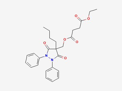 (4-butyl-3,5-dioxo-1,2-diphenylpyrazolidin-4-yl)methyl ethyl butanedioate Structure