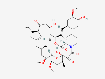 (3S,4R,5S,8R,9E,12S,14S,15R,16S,18R,19R,26aS)-5,19-dihydroxy-3-[(1E)-1-[(1R,3R,4R)-4-hydroxy-3-methoxycyclohexyl]prop-1-en-2-yl]-14,16-dimethoxy-4,10,12,18-tetramethyl-8-propyl-3,4,5,6,8,11,12,13,14,15,16,17,18,19,24,25,26,26a-octadecahydro-7H-15,19-epoxypyrido[2,1-c][1,4]oxaazacyclotricosine-1,7,20,21(23H)-tetrone Structure