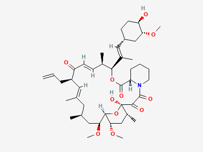 (3S,4R,5E,8R,9E,12S,14S,15R,16S,18R,19R,26aS)-19-hydroxy-3-[(1E)-1-[(1R,3R,4R)-4-hydroxy-3-methoxycyclohexyl]prop-1-en-2-yl]-14,16-dimethoxy-4,10,12,18-tetramethyl-8-(prop-2-en-1-yl)-3,4,8,11,12,13,14,15,16,17,18,19,24,25,26,26a-hexadecahydro-7H-15,19-epoxypyrido[2,1-c][1,4]oxaazacyclotricosine-1,7,20,21(23H)-tetrone Structure