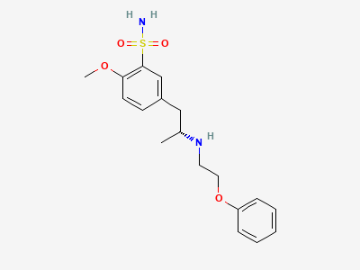 2-methoxy-5-[(2R)-2-[(2-phenoxyethyl)amino]propyl]-benzenesulfonamide Structure