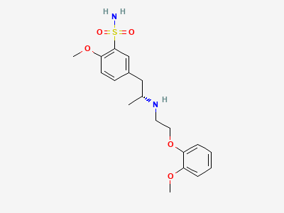 2-methoxy-5-[(2R)-2-[[2-(2-methoxyphenoxy)ethyl]-amino]propyl]benzenesulfonamide Structure