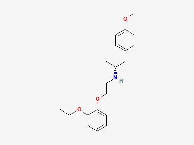 (2R)-N-[2-(2-ethoxyphenoxy)ethyl]-1-(4-methoxyphenyl)-propan-2-amine Structure