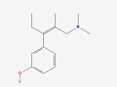 3-[(2Z)-1-(dimethylamino)-2-methylpent-2-en-3-yl]phenol Structure